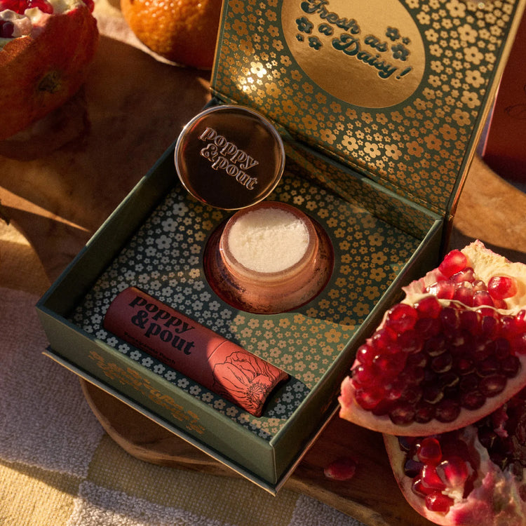 Lip Care Duo Scrub & Balm, Pomegranate Peach - Reinvent Your Hustle