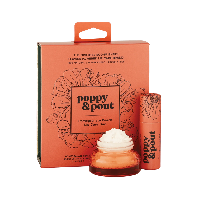 Lip Care Duo Scrub & Balm, Pomegranate Peach - Reinvent Your Hustle