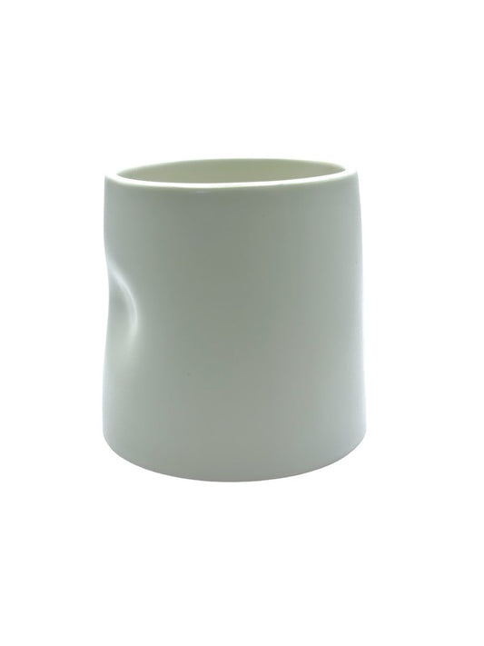 White Ceramic Thumb Cup - Reinvent Your Hustle