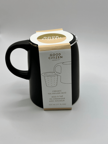 Ceramic Tea Infuser Mug: Black