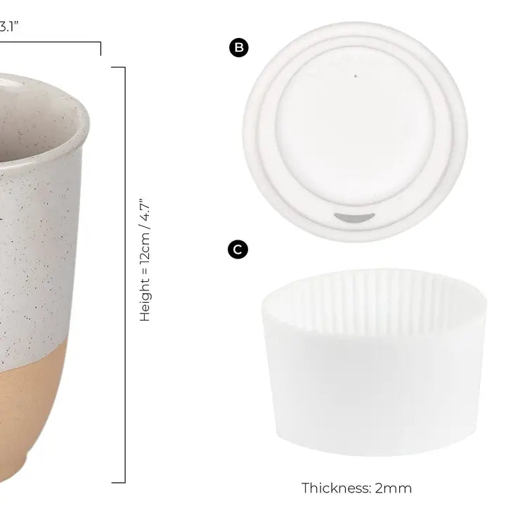Dune Reusable Ceramic Travel Mug - Reinvent Your Hustle
