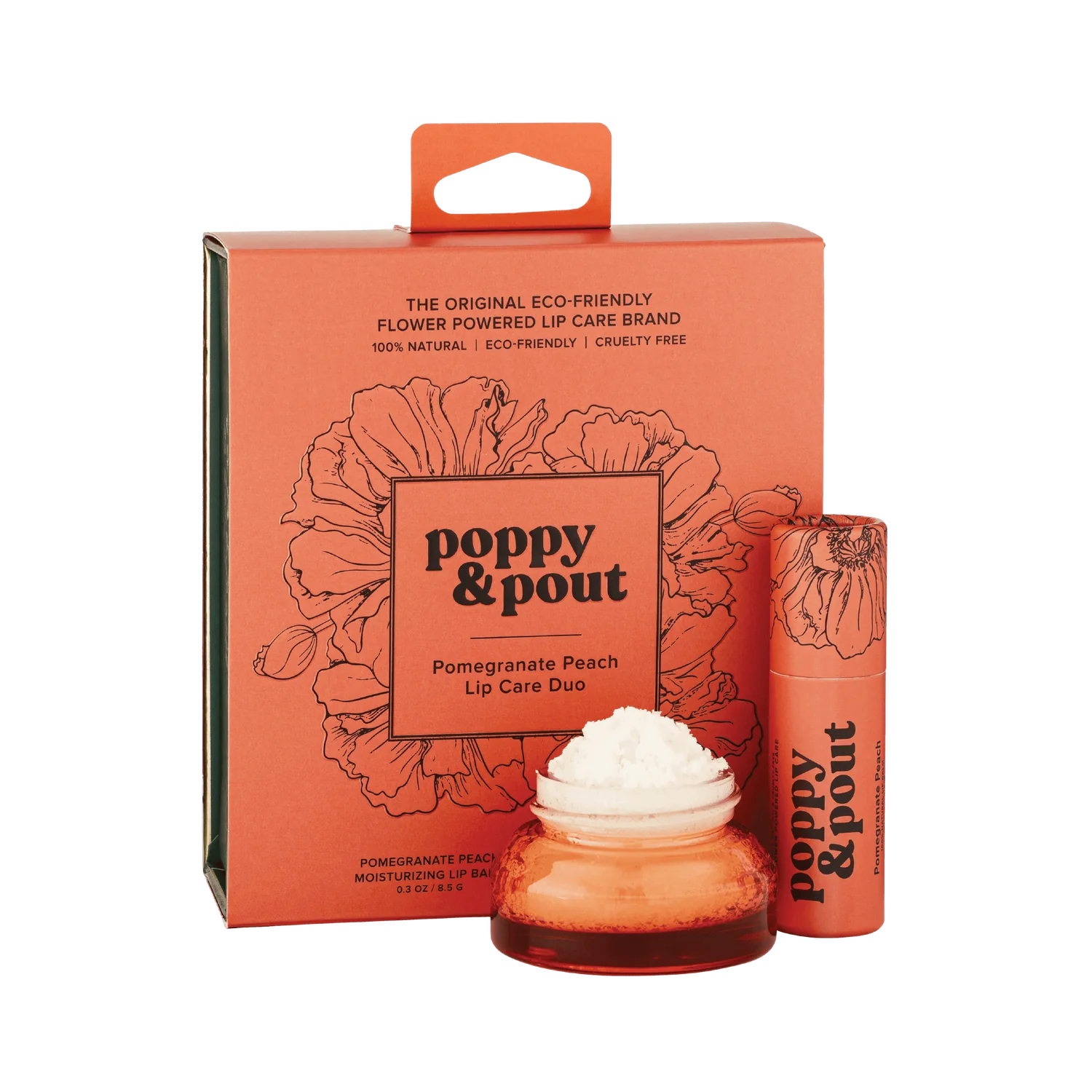 Lip Care Duo Scrub & Balm, Pomegranate Peach - Reinvent Your Hustle