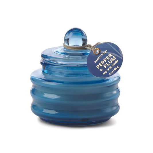 Beam Bright Blue Glass Candle, Pepper & Plum - Reinvent Your Hustle